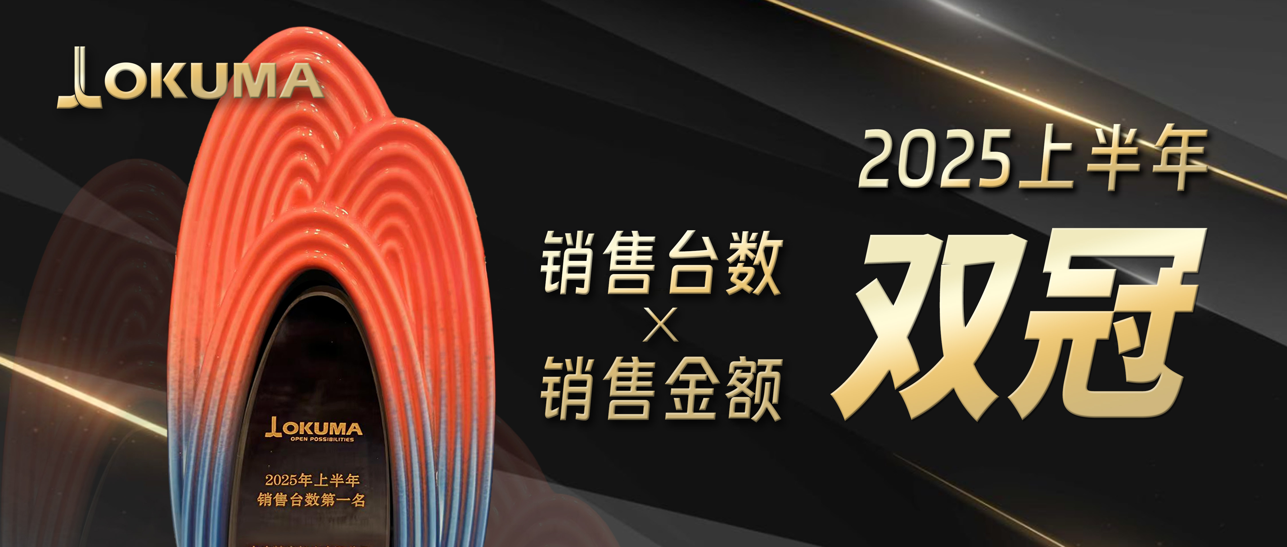 热烈庆祝力丰集团荣获OKUMA大隈机床2025年上半年销售台数和销售金额双冠军！